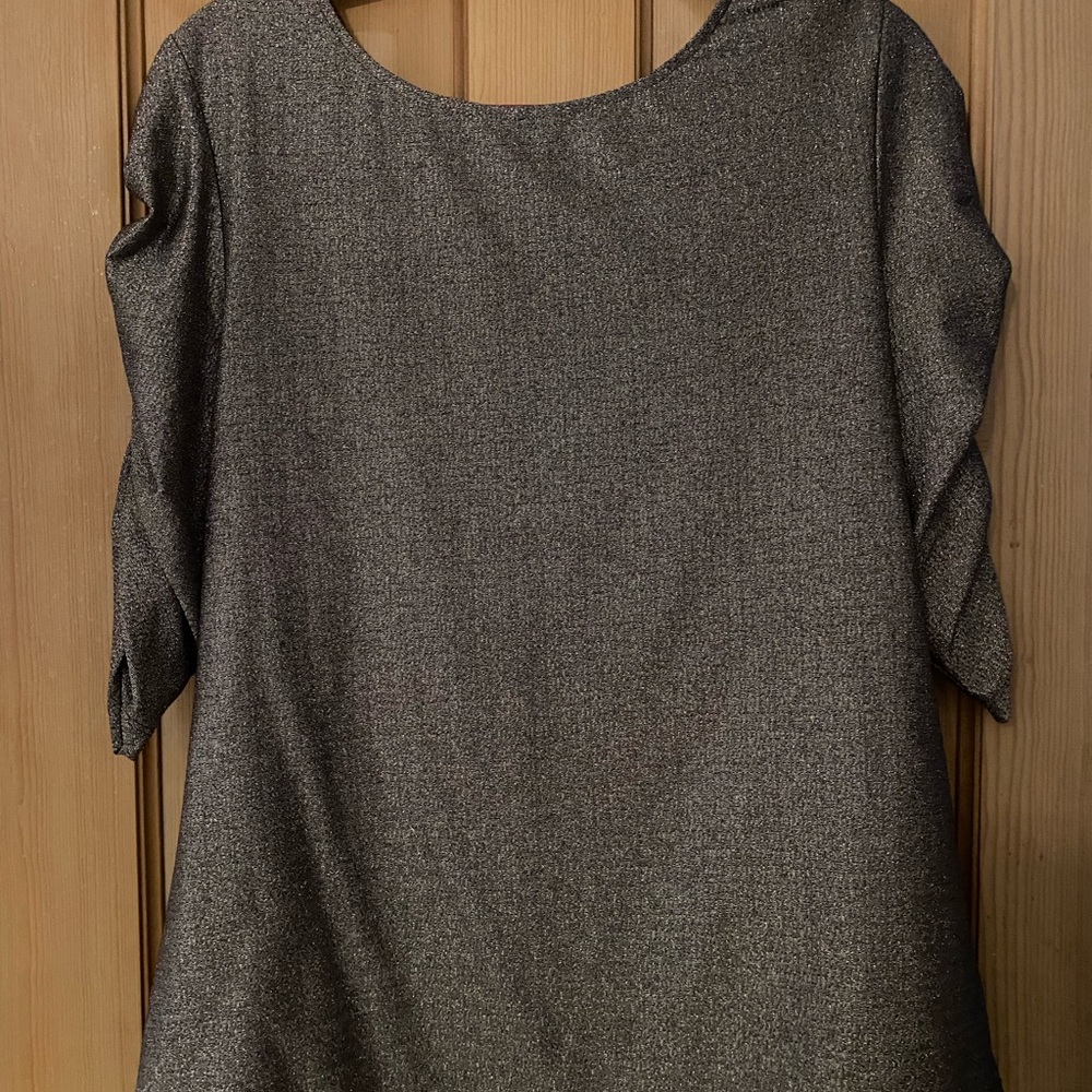 The Limited Metallic Gray Blouse